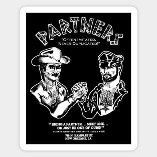 Partners Vintage Leather Gay Western LGBT NOLA Magnet